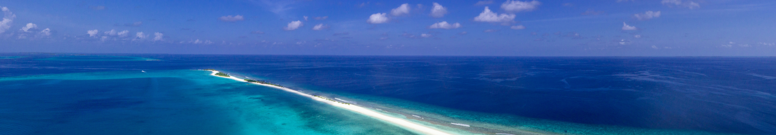 A long stretch of empty beach
