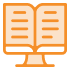 Book on computer icon