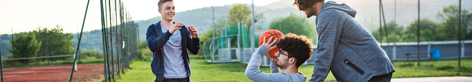 friends playing ball